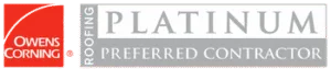 Owens corning platinum preferred contractor credential badge